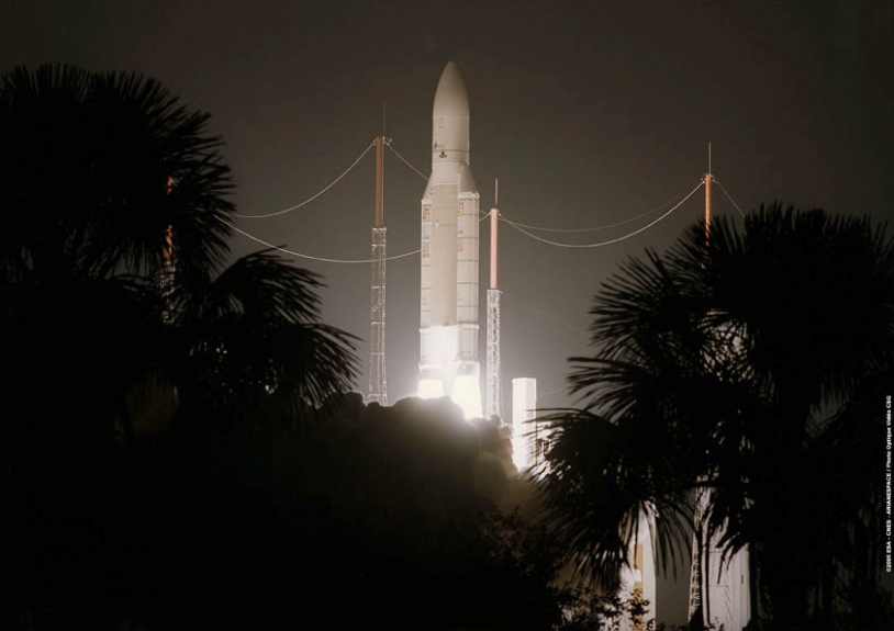 Décollage d&#039;Ariane 5 GS le 13 octobre dernier ; crédits CNES/Esa/Arianespace/CSG Service Optique