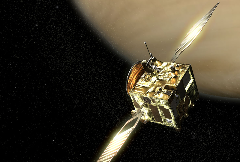 Venus Express has been in orbit around Venus since 2006. Credits: ESA/ Ill. AOES Medialab.