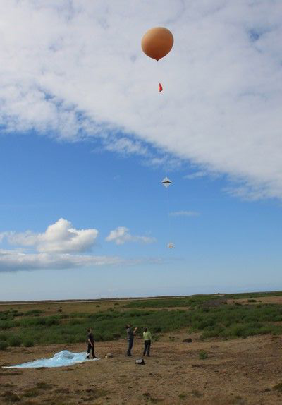 Release of the first balloon on 19 July in Keflavík, Iceland. Credits: CNES.