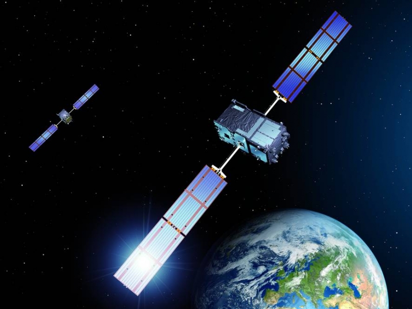 Les 2 premiers satellites de la constellation Galileo devraient être mis en orbite le 20 octobre. Crédits : Astrium.