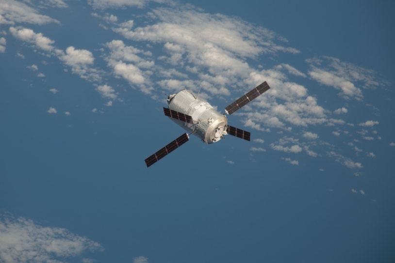 ATV-3 in free flight. Credits: NASA.